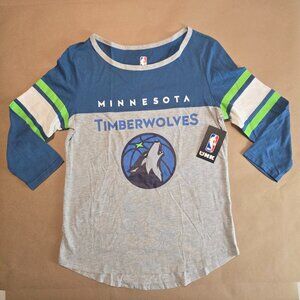NBA UNK Minnesota Timberwolves Raglan Baseball 3/4 Length Sleeve